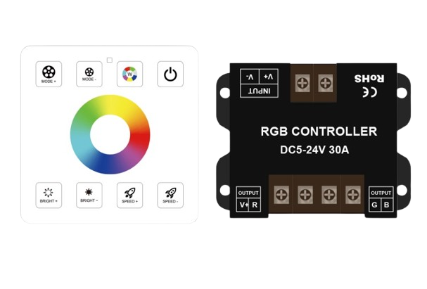 Wireless 8-Key Touch Panel RGB Controller 5-24V RGB LED Strip Light Controller Australia Stock
