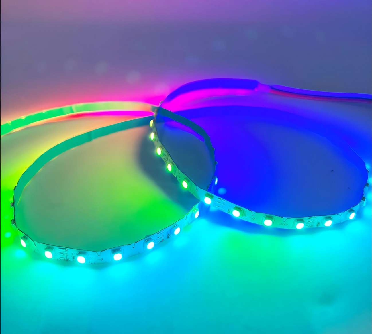 12V RGB IC LED Strip Light  Addressable Color Changing Flexible Strip for Decorative & Ambient Lighting