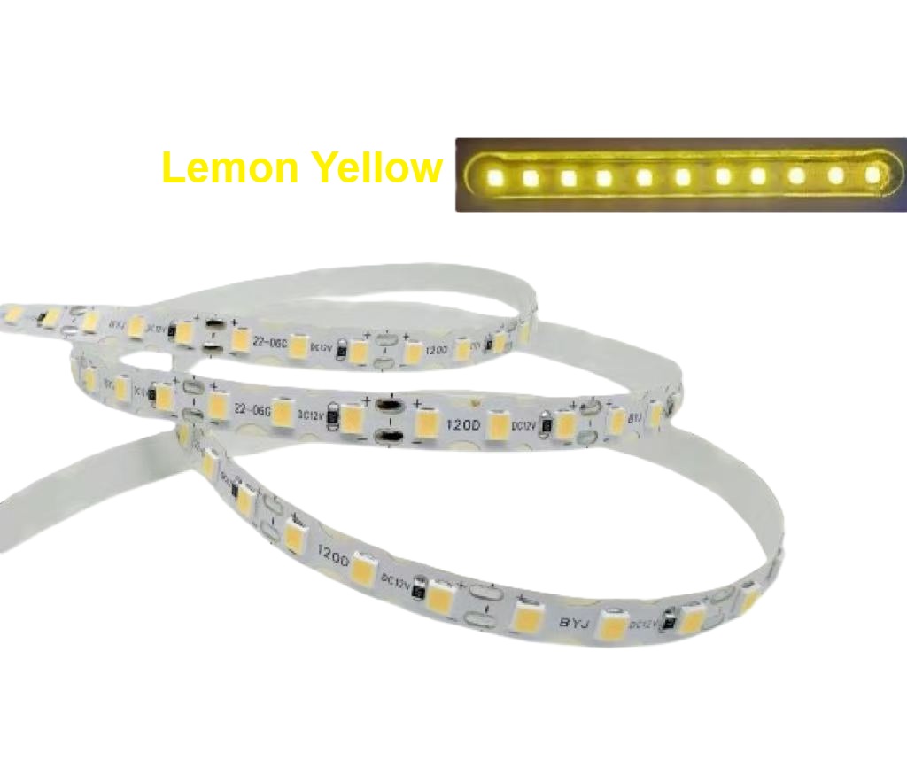 12V LED Strip Light  5M Lemon Yellow 3 LED Cut Flexible Strip for Neon Sign Lighting Australia