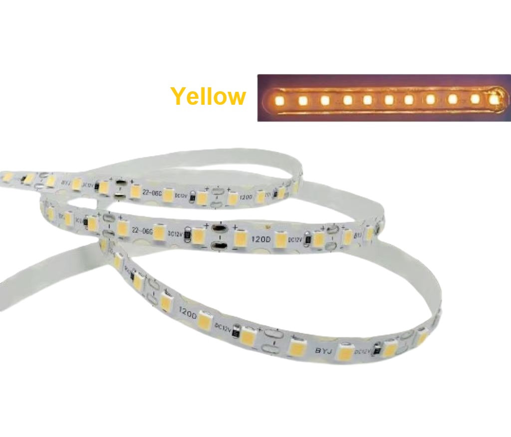 12V LED Strip Light  5M Yellow 3 LED Cut Flexible Strip for Neon Sign Lighting Australia