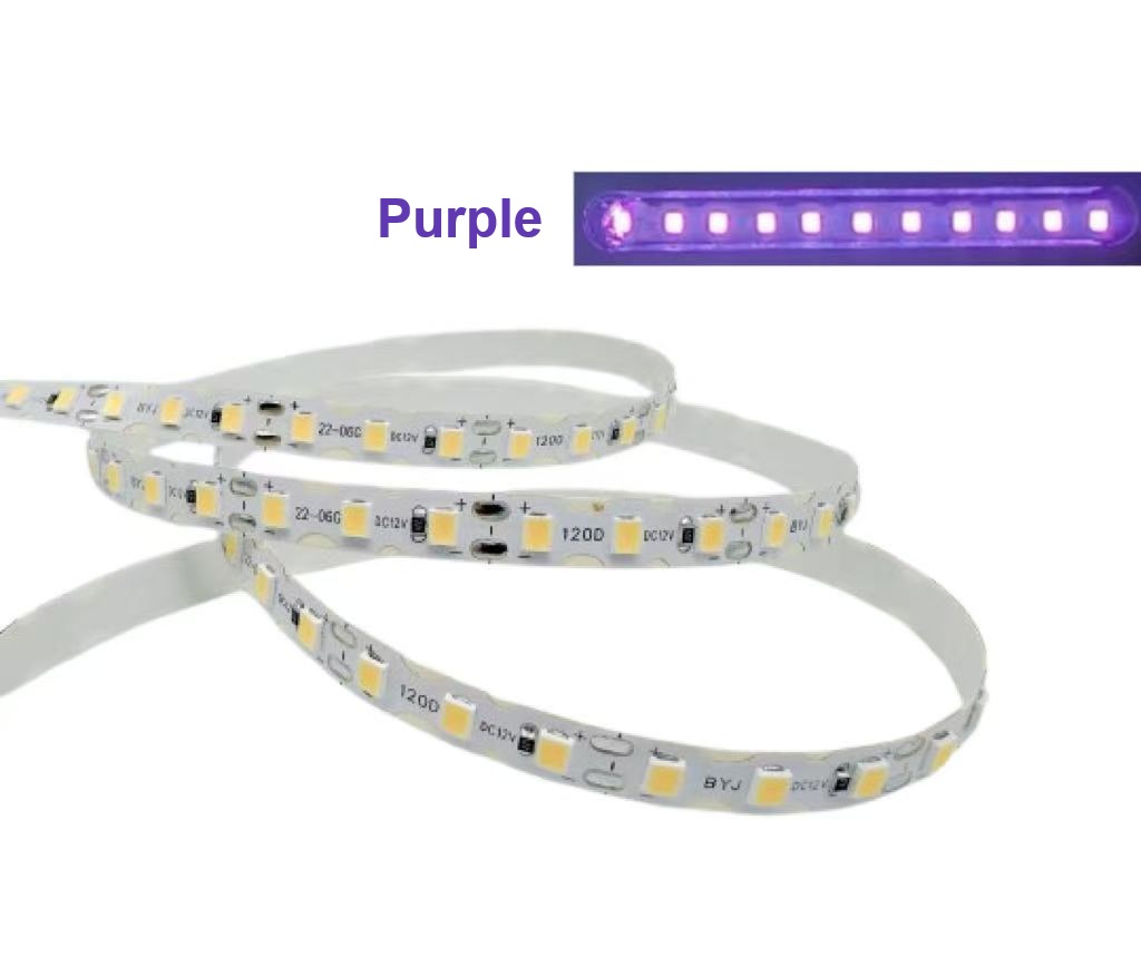 12V LED Strip Light  5M Purple 3 LED Cut Flexible Strip for Neon Sign Lighting Australia
