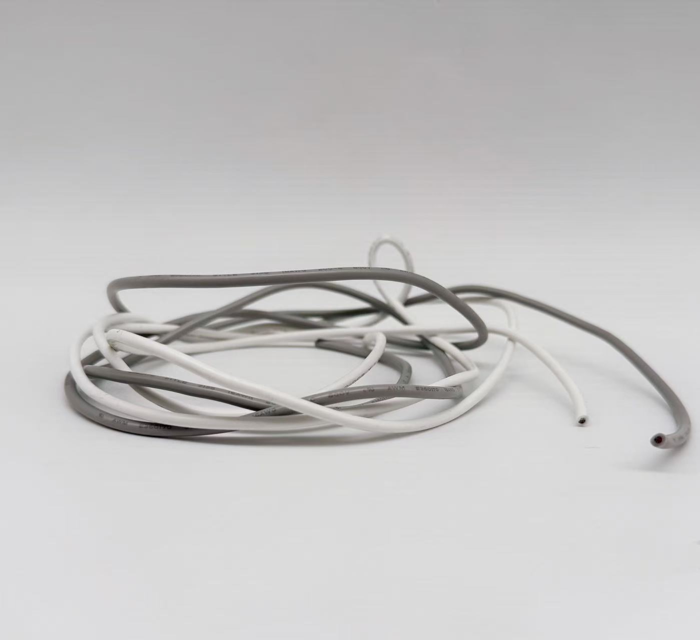 Silicone Gray wire and White wire for the No Solder Roller strip