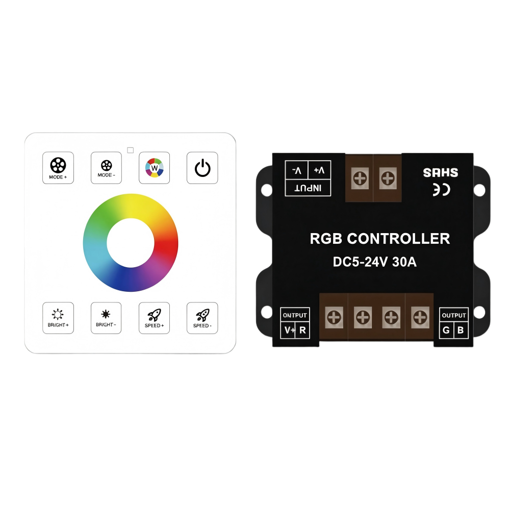 Wireless 8-Key Touch Panel RGB Controller 5-24V RGB LED Strip Light Controller Australia Stock